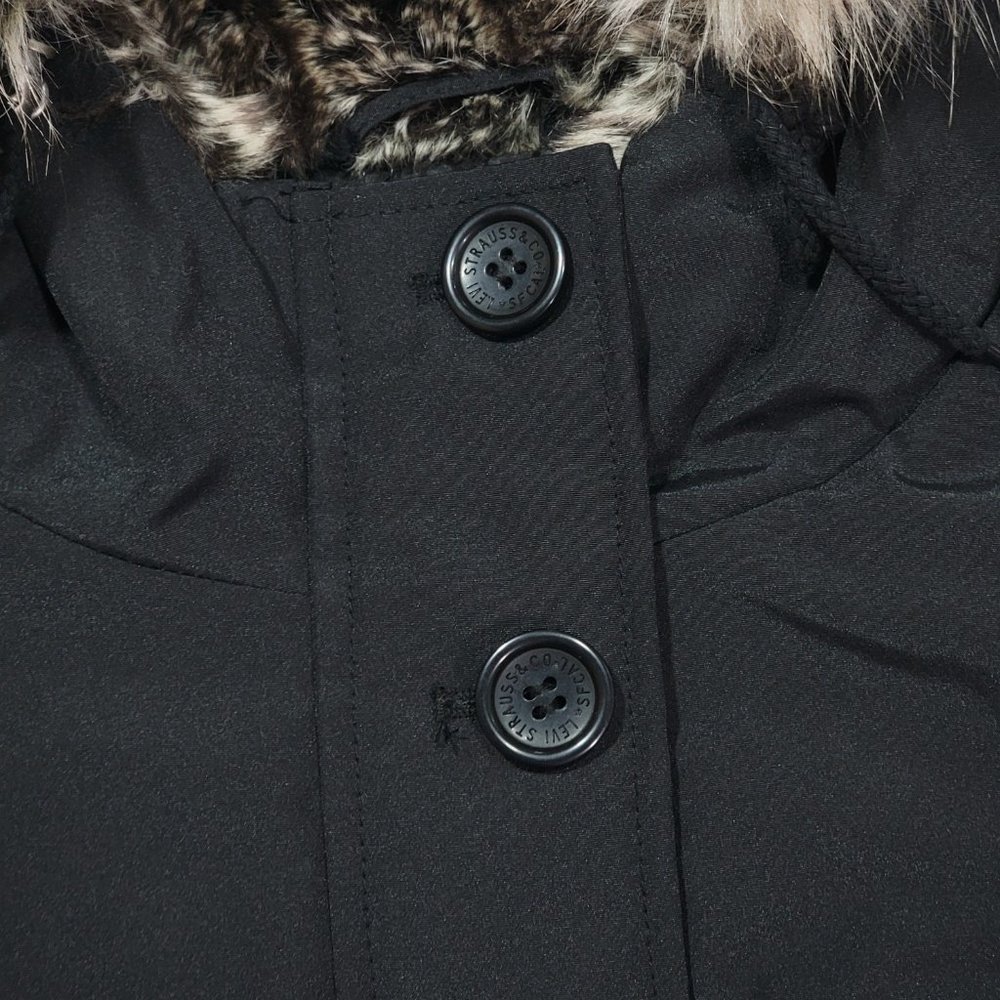 Levis Womens Faux Fur Lined Hooded Parka Jacket Sz 4X - Picture 4 of 10